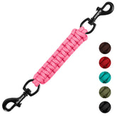 PetBonus dog collar safety clip pink close-up, secure backup for leash connections.