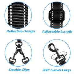 PetBonus double dog leash extended to 29-38 inches for versatile walks