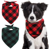 Petbuy dog bandana red grid large pack enhances Christmas photo moments