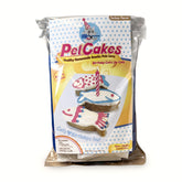 PetCakes cat birthday cake kit packaging highlights natural ingredients for easy celebration prep.