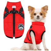 PETCARE Winter Dog Coat with Harness — easy-on design and built-in harness for secure walks.