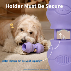 PetClan Chewise metal teeth closeup highlighting rust-resistant chew-gripping design.