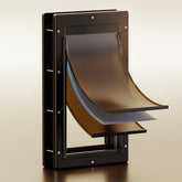 PETCOMING 3-Flap Dog Door assembly demonstrates a sturdy, weather-resistant entry for pets.