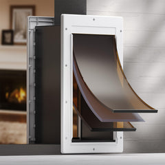PETCOMING 3-Flap wall door tunnel demonstrates smooth telescoping design for quick setup.