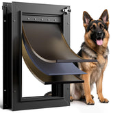PETCOMING dog door aluminum-frame highlights sturdy construction for lasting pet access.