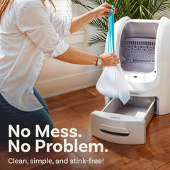 PetCove PurrTek Max heavy-duty liner demonstrating tear-resistance under heavy clumps