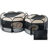 Petcozife cat playpen spacious-area provides roomy space for cats to play.