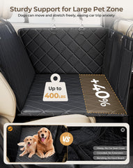 Petcozife dog car seat cover hard bottom preserves form under even large dogs.