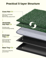Petcozife replaceable grass piece close-up for clean, cozy potty experience.
