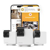 Petcube Cam 360 living-room view shows full-room coverage for proactive pet monitoring.