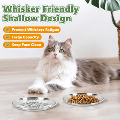 Petdream tazones acero inoxidable con base antideslizante para evitar deslizamientos.