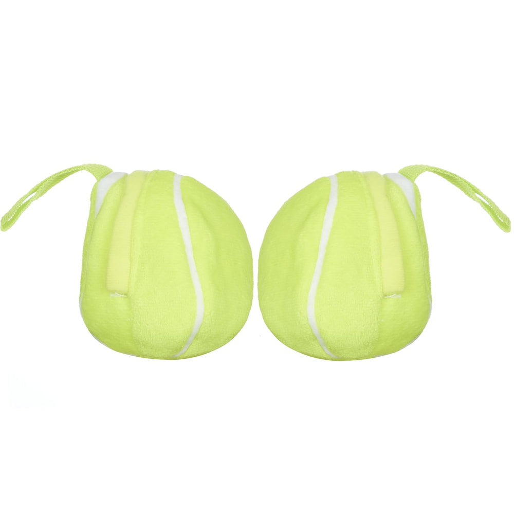 PetDroid plush cover for dog ball, top view, soft texture supports safe play