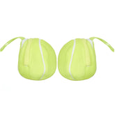 PetDroid plush cover for dog ball, top view, soft texture supports safe play