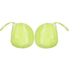 PetDroid plush cover for dog ball, top view, soft texture supports safe play