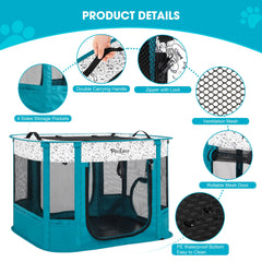 PetEase 8-sided mesh playpen ventilation for airflow and pest protection.