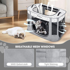 PetEase outdoor cat playpen with litter box area supports tidy outdoor routines.