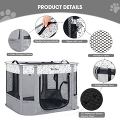 PetEase spacious enclosure with eight fiberglass rods for stable pet space.