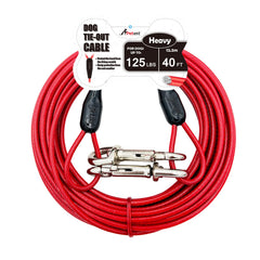 Petest 40ft tie-out cable for dogs up to 125 lbs offers extended outdoor containment