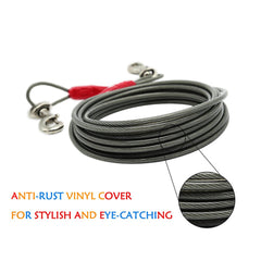 Petest anti-rust snaps on both ends simplify attachment.