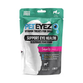 PetEyez tratamientos cordero empaque práctico para cuidado ocular diario.