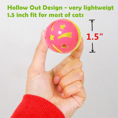 PETFAVORITES cat jingle balls 6-styles display for varied play and curiosity