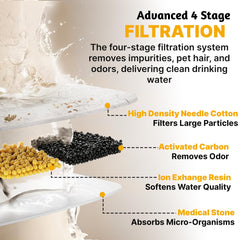 PetFeeder Pro pre-filter sponges demonstrate easy maintenance and cleaner water flow