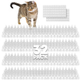 Petfolio 32-pack scat mat—indoor-outdoor deterrent with 13.3x3.3-inch spikes.