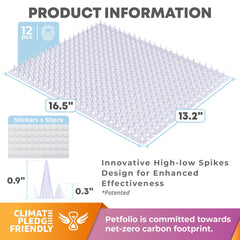 Petfolio scat mat for indoor and outdoor use deterring cats in gardens
