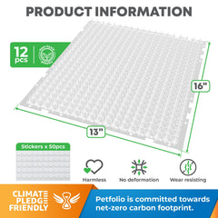 Petfolio scat mat spikes 16x13 inch indoors protects surfaces from pets.