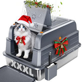 PetGenie 2025 XXXL litter box side view: roomy interior for Maine Coon and multi-cat households.