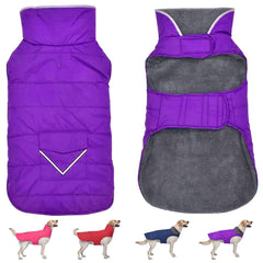 Petglad dog coat with pocket keeps small dogs dry and stylish on snowy walks.