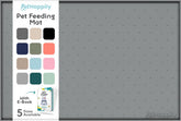 PETHAPPILY dog food mat 24x15 raised edges keeps meals tidy and prevents spills.