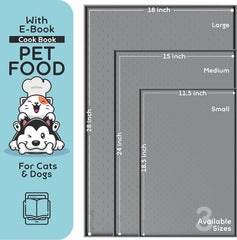 PETHAPPILY waterproof mat protects floors from water splashes and mess under bowls.