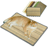 Pethave cat scratching pad striped-style floor view highlights durable sisal for lasting claws play