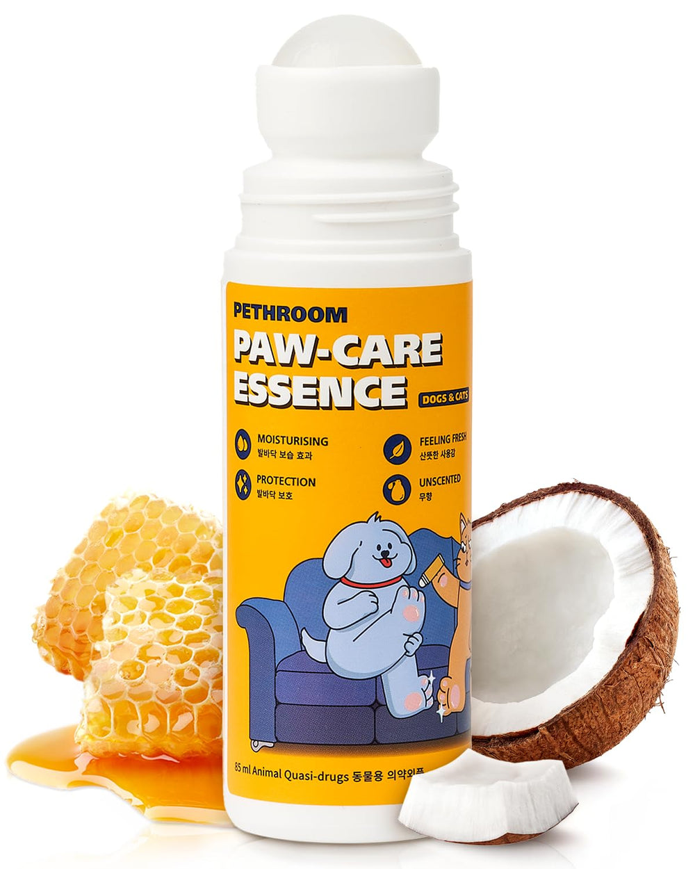 PETHROOM roll-on paw balm application for easy hydration