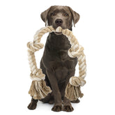 PetiFine dog rope toy 3 feet 5 knots boosts interactive play and durability during tug sessions