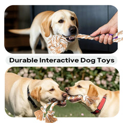 PetiFine rope toy ring frisbee for fetch and boredom relief