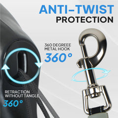 PetiFine ergonomic anti-slip handle provides secure grip during long walks.