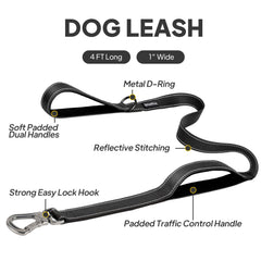 PetiFine leash traffic-handle enables quick control on crowded sidewalks