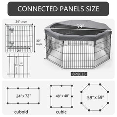 PETIME foldable dog pen shows tool-free, quick assembly.