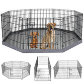 PETIME foldable dog pen assembly shows quick setup for indoor or outdoor use