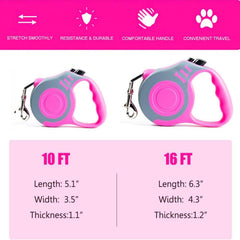 PETIMP retractable dog leash 16ft extended shell for longer reach with medium dogs