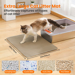 Petinstinct double-layer honeycomb mat highlights litter trapping for minimal mess
