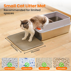 Petinstinct double-layer honeycomb top captures varied litter types and reduces tracking