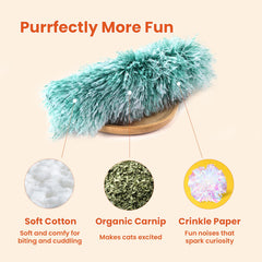 Petinstinct organic catnip filled toy highlights organic catnip for engaging play.