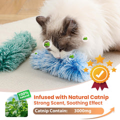 Petinstinct three pack colorful cat toys attract attention with vibrant colors.