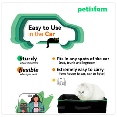petisfam portable travel litter box medium size fits a comfortable medium cat