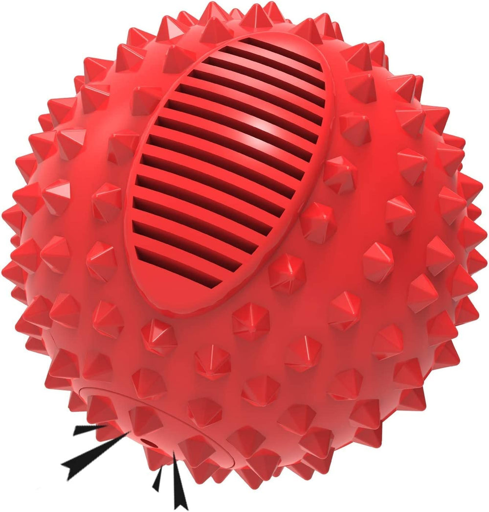 Petizer 3-inch squeaky ball closeup shows durable chew and engaging squeak.