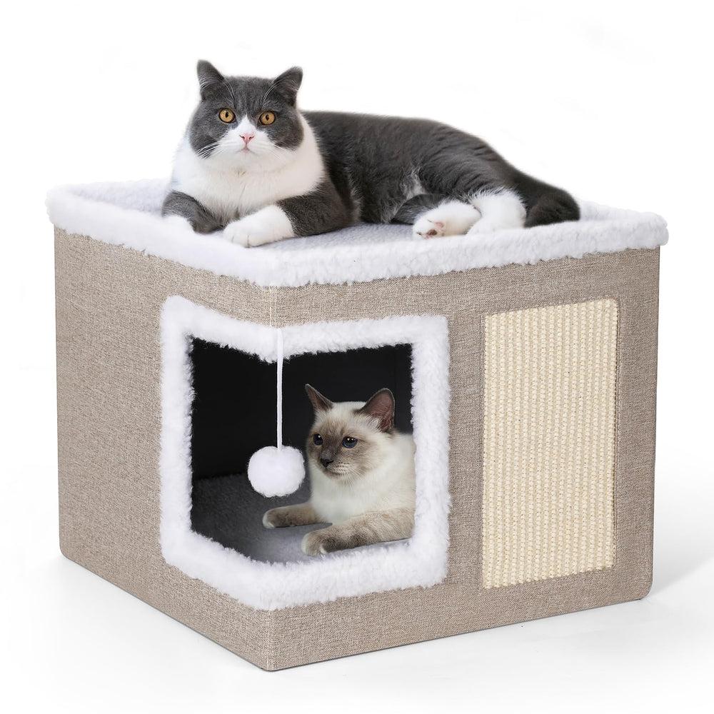 Petizer cat bed private hideaway offers secure, cozy retreat for indoor cats.