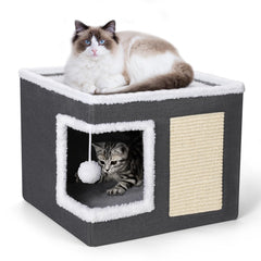 Petizer cat bed private hideaway provides a secure, cozy retreat for indoor cats.